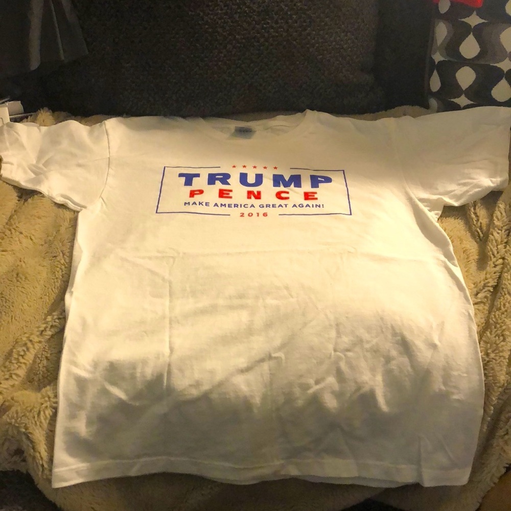 🎉4 for $20 Port and Company Trump Pence 2016 Campaign White Tee, various sizes